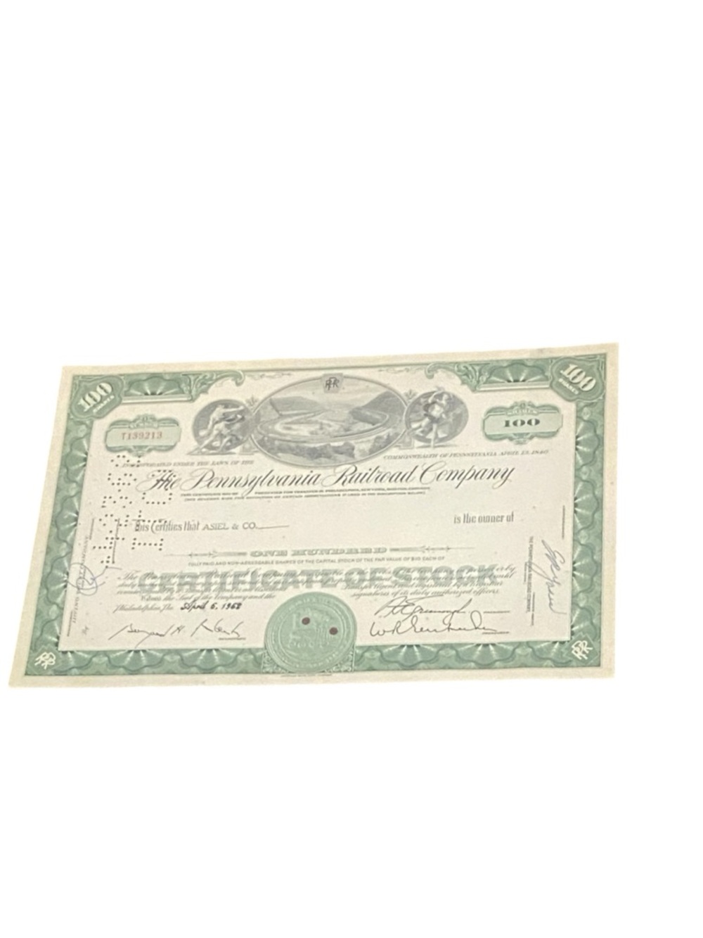 Railroad Stock Certificate